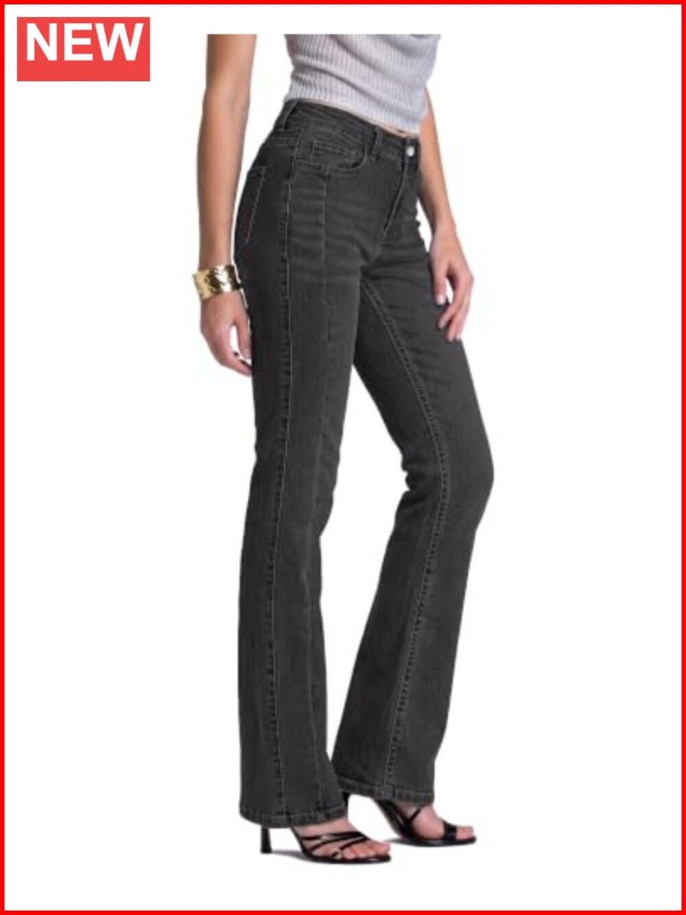 High Waisted Bootcut Stretchy Jeans Womens 30" Inseam Denim Pants